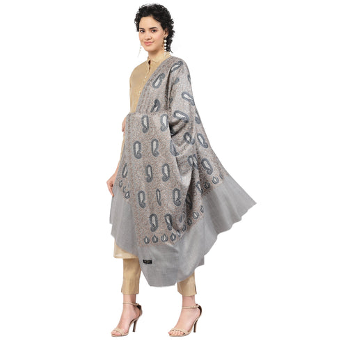 Women's Aari Embroidery Wool Shawl